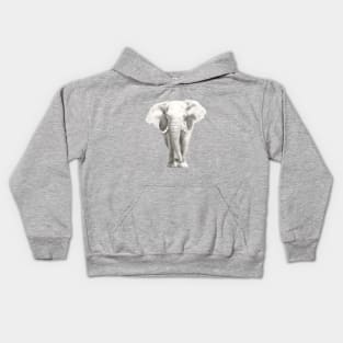 African Elephant - Etosha Elephant watercolour design - by Nadya Neklioudova Kids Hoodie